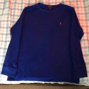 Royal blue long sleeve Ralph Lauren shirt